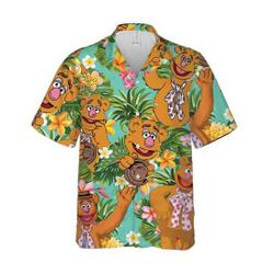 The Muppet Fozzie Bear Hawaiian Shirt, Disney Aloha Shirt Gift For Your Girlfriend Boyfriend Gift For Love Gift For Friend Best Valentine Present Holiday Gift