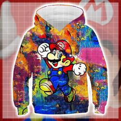 Super Mario 3D All Over Printed Shirt, Mario Game 3D hoodie, All Over Print Party Hoodie