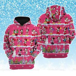 Minnie Disney Christmas Hoodie, Merry Christmas Minnie Mouse 3D Hoodie