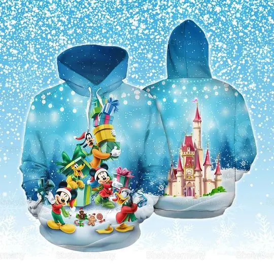 Mickey Christmas Hoodie, Mickey And Friends Shirt, Disney Christmas 3D Hoodie