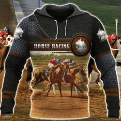 Horse Racing 3D Hoodie