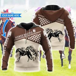 Horse Racing Personalized 3D Hoodie