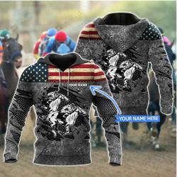 Horse Racing Personalized 3D Hoodie