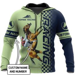 Horse Racing Personalized 3D Hoodie