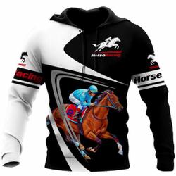 Horse Racing 3D Hoodie