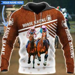 Horse Racing Personalized 3D Hoodie