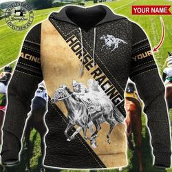 Horse Racing Personalized 3D Hoodie