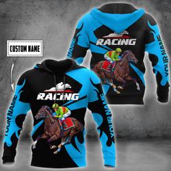 Personalized Horse Racing Love Horse 3D Hoodie