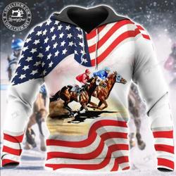Horse Racing 3D Hoodie