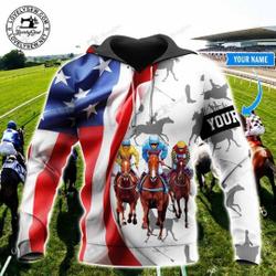 Horse Racing Personalized 3D Hoodie