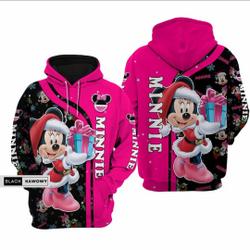 Minnie Mouse Christmas Disney Hoodie, Disney 3D Hoodie