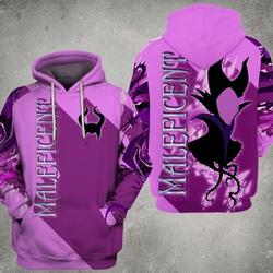 Maleficent Queen Sleeping Beauty Villain Disney Hoodie, Disney 3D Hoodie