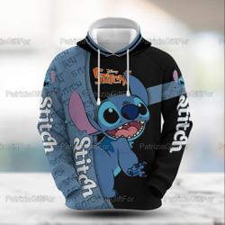 Funny Stitch Disney Hoodie, Disney 3D Hoodie