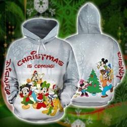 Mickey And Friends Christmas Is Coming Disney Hoodie, Disney 3D Hoodie