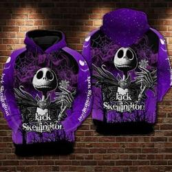 The Nightmare Before Christmas Jack Skellington Disney Hoodie, Disney 3D Hoodie