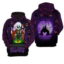 Villains Witches Happy Halloween Disney Hoodie, Disney 3D Hoodie