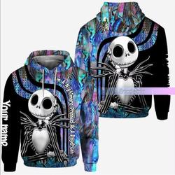 Personalized The Nightmare Before Christmas Jack Skellington Disney Hoodie, Disney 3D Hoodie