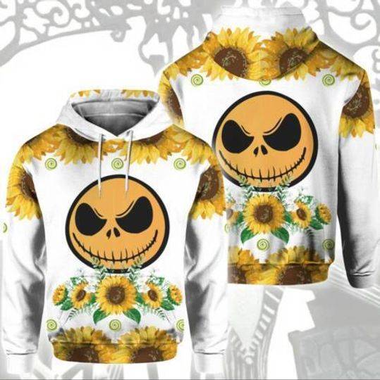 Jack Skellington Sunflower Disney Hoodie, Disney 3D Hoodie