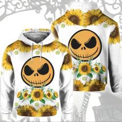 Jack Skellington Sunflower Disney Hoodie, Disney 3D Hoodie