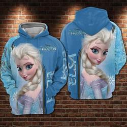 Frozen Elsa Princess Disney Hoodie, Disney 3D Hoodie