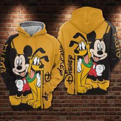 Mickey And Pluto Best Friends Forever Disney Hoodie, Disney 3D Hoodie