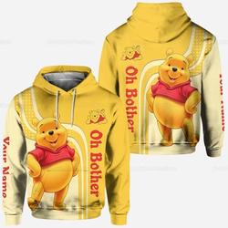 Personalized Winne The Pooh Disney Hoodie, Disney 3D Hoodie