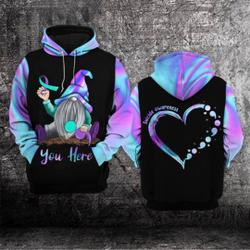 Gnome You Here Suicide Awareness Disney Hoodie, Disney 3D Hoodie