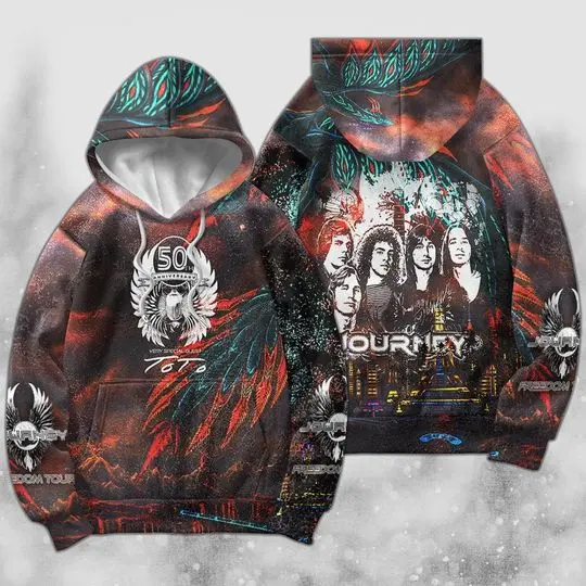 Journey Freedom World Tour 2023 Band Music 3D Hoodie