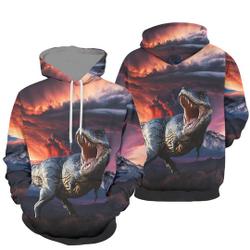 Custom Personalized Colorful Galaxy Dinosaur 3D Hoodie