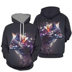 Custom Personalized Metal Wolf 3D Pullover For Men Women 3D Hoodie