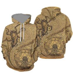 Custom Personalized Cthulhu Map Pattern 3D Hoodie