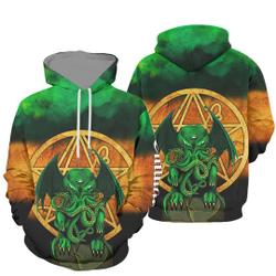Custom Personalized Cthulhu Spelling Pattern 3D Hoodie