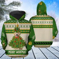 Golden Retriever Merry Woofmas Hooodie, Christmas Hoodie