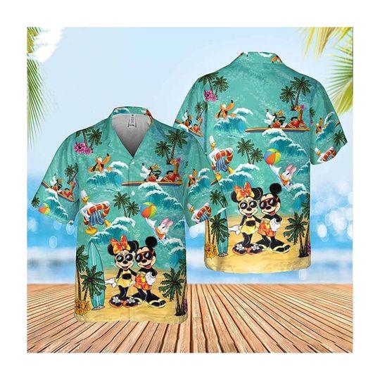 Disney Mickey Summer Beach Trip Family Hawaiian Shirt, Soft Hawaii Shirt, 3D Hawaiian Aloha Shirt Gift For Your Girlfriend Boyfriend Gift For Love Gift For Friend Best Valentine Present Holiday Gift