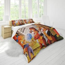 Chip 'n Dale Printing Three Piece Printed Fashion Pattern Bedding Set Gift For Your Girlfriend Boyfriend Gift For Love Gift For Friend Best Valentine Present Holiday Gift