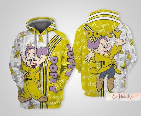 Christmas Zip Hoodie, Dopey Dwarfs Unisex Hoodies