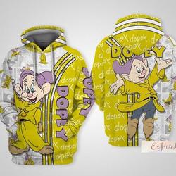 Christmas Zip Hoodie, Dopey Dwarfs Unisex Hoodies