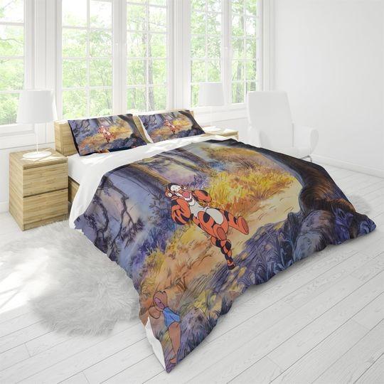 The Tigger Movie Three Piece Printed Fashion Pattern Bedding Set Gift For Your Girlfriend Boyfriend Gift For Love Gift For Friend Best Valentine Present Holiday Gift