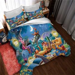 Personalized Disney Winnie The Pooh Bear Cartoon Bedding Set Gift For Your Girlfriend Boyfriend Gift For Love Gift For Friend Best Valentine Present Holiday Gift