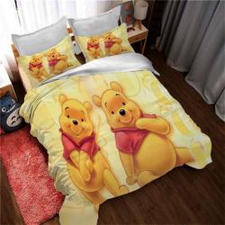 Personalized Disney Winnie The Pooh Bear Cartoon Bedding Set Gift For Your Girlfriend Boyfriend Gift For Love Gift For Friend Best Valentine Present Holiday Gift