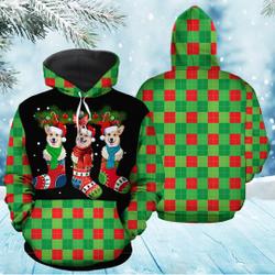 Pembroke Welsh Corgi Socks Christmas 3D Hoodie