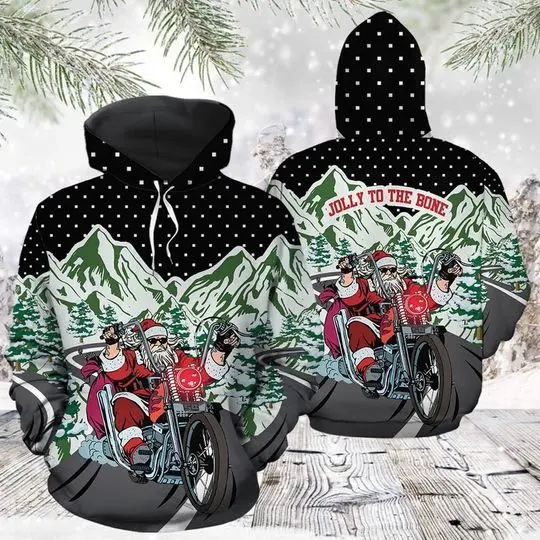 Santa Cool Christmas 3D Hoodie, Christmas Hoodie, Santa Lover Gift