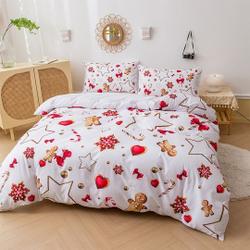 3D Christmas Bedding Set, Cartoon Doona Bedding Set Gift For Your Girlfriend Boyfriend Gift For Love Gift For Friend Best Valentine Present Holiday Gift