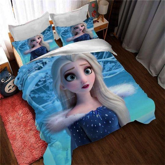 Elsa and Anna Princess Duvet Covers Bedding Set Gift For Your Girlfriend Boyfriend Gift For Love Gift For Friend Best Valentine Present Holiday Gift