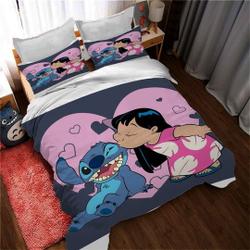 Lilo & Stitch Duvet Covers Bedding Set Gift For Your Girlfriend Boyfriend Gift For Love Gift For Friend Best Valentine Present Holiday Gift