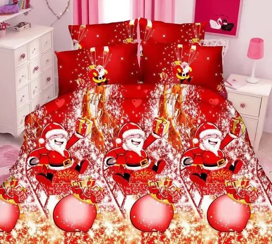 Christmas Bedding Set Snowflakes Christmas Tree Elk Home Bedding SetsGift For Your Girlfriend Boyfriend Gift For Love Gift For Friend Best Valentine Present Holiday Gift