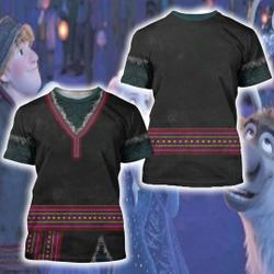 Kristoff Frozen Cosplay Costume Shirt, Halloween Costume For Family Group 3D Shirt Meaningful Gift For Family Gift For Boyfriend Valentine Gift