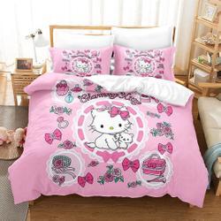 Hello Kitty Cute Cat Pink Bedding Set Gift For Your Girlfriend Boyfriend Gift For Love Gift For Friend Best Valentine Present Holiday Gift
