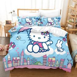 Pet Blue Hello Kitty Bedding Set Gift For Your Girlfriend Boyfriend Gift For Love Gift For Friend Best Valentine Present Holiday Gift