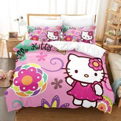 Flower Hello Kitty Bedding Set Gift For Your Girlfriend Boyfriend Gift For Love Gift For Friend Best Valentine Present Holiday Gift